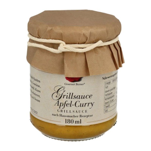Grillsauce "Apfel-Curry", 180 g -Sale MHD 14.01.24