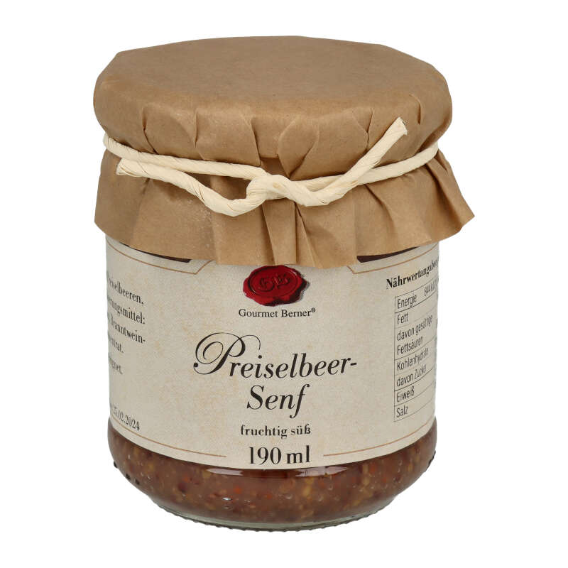 Gourmet Berner Senf &amp;quot;Preiselbeer&amp;quot;, 190 ml online kaufen | Online-Shop ...