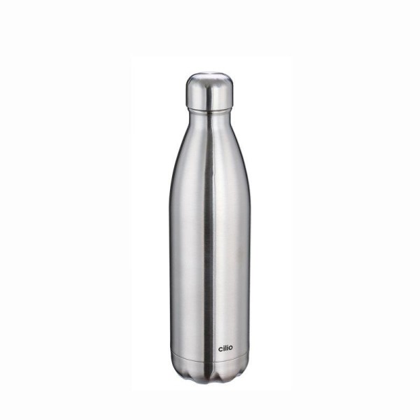 Isolierflasche Elegante, Edelstahl metallic satiniert